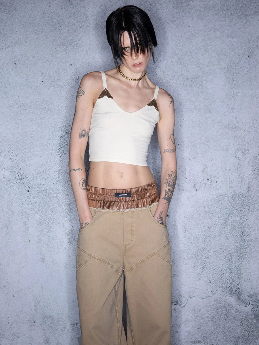 Ember Glow Dawn Multi Color Patchwork Slip Top