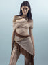 UpdateNN NORTH NODE Ethereal Threads Mirage T-shirt With Beaded Mesh V-neck Long-Sleeve