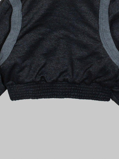 ARIADNAw Ariadna Punk Embroidered Fur Collar Bomber Jacket
