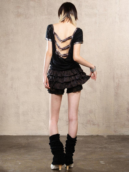 ARIADNAw Ariadna S Vintage Punk Print Bronze Sleeveless Tee