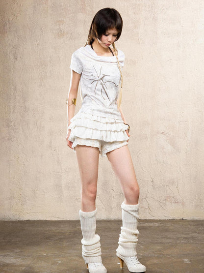 ARIADNAw Ariana S Leopard Punk Mini Skort Low Waist Harajuku Style