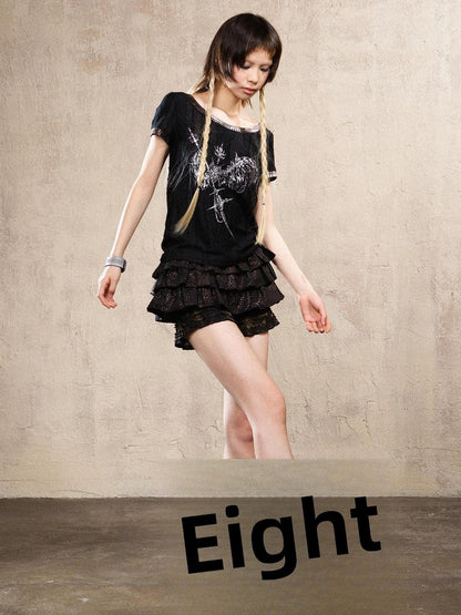 ARIADNAw Ariana S Leopard Punk Mini Skort Low Waist Harajuku Style