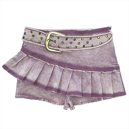 Update OPEN AESTHETIC Vintage Washed Denim Shorts With Distressed Detailing