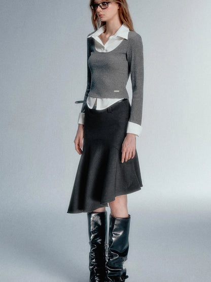 Asym Blazer High Iq Mini Dress Spring Mermaid Skirts