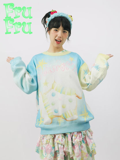 Frufru Gulu Autumn Double Sided Print Knit Cardigan