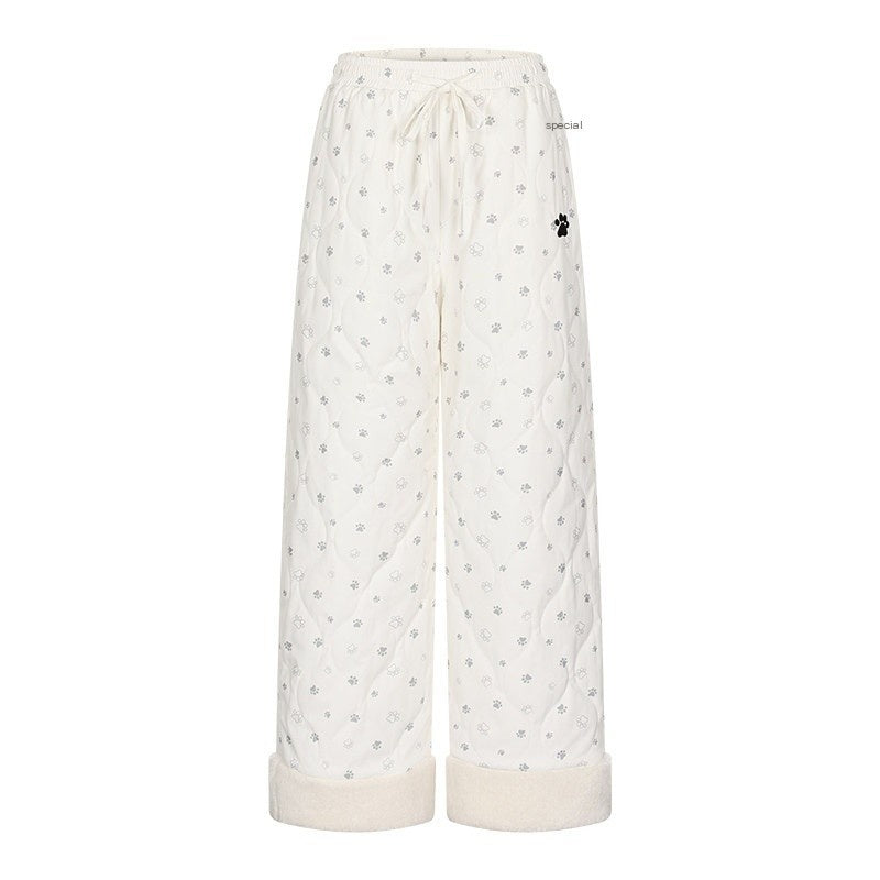 BETWEENAND_Allover_Paw_Print_Quilted_Windproof_Women&
