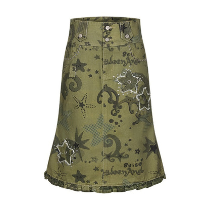 BETWEENAND_Allover_Star_Applique_Lace_Distressed_Fishtail_Cargo_Women&