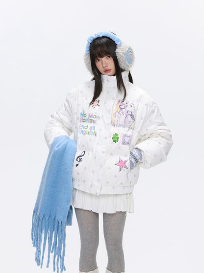 BETWEENAND Allover Star Print Women&