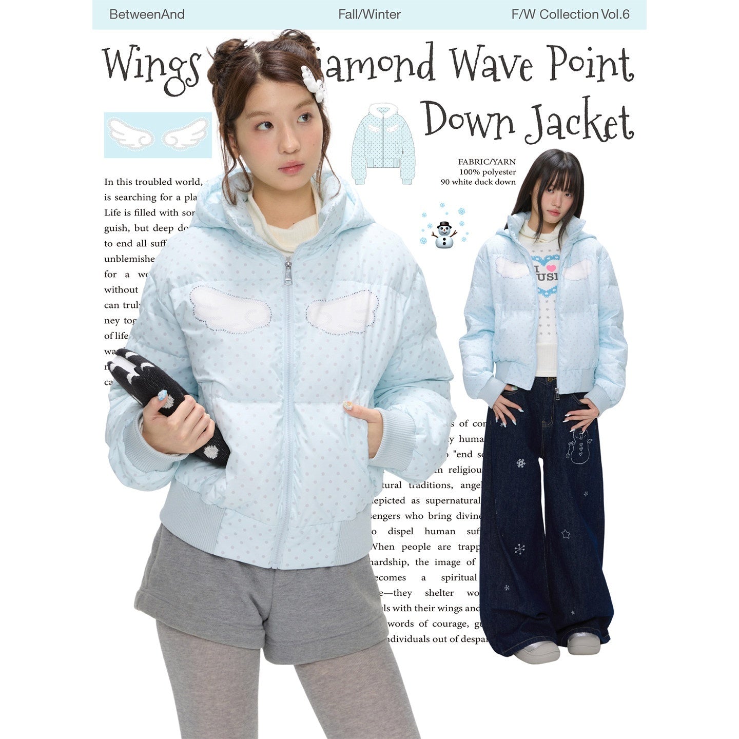 BETWEENAND_Baby_Blue_Polka_Dot_Rhinestone_Print_Hooded_Women&