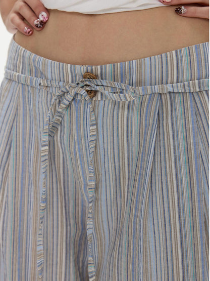 BETWEENAND Beach Colors Striped Cat Embroidery Women&