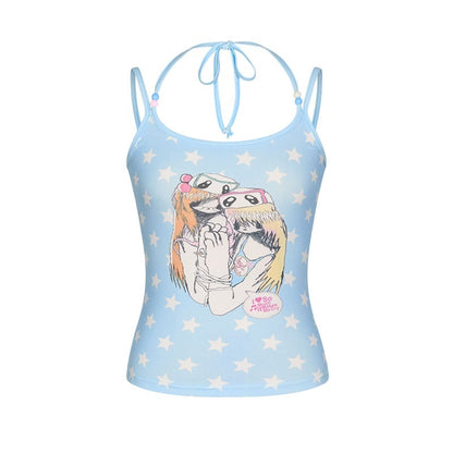 BETWEENAND_Beaded_Wave_Shell_And_Polka_Dot_Print_Cute_Women&