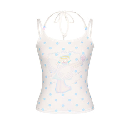 BETWEENAND_Beaded_Wave_Shell_And_Polka_Dot_Print_Cute_Women&