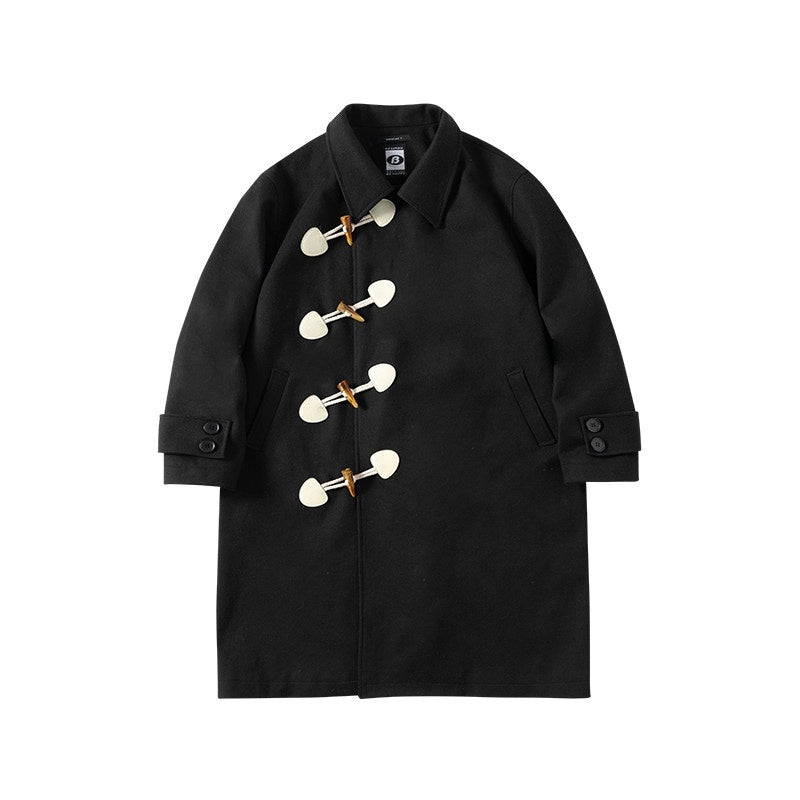 BETWEENAND_Black_Slanted_Placket_Peter_Pan_Collar_Women&