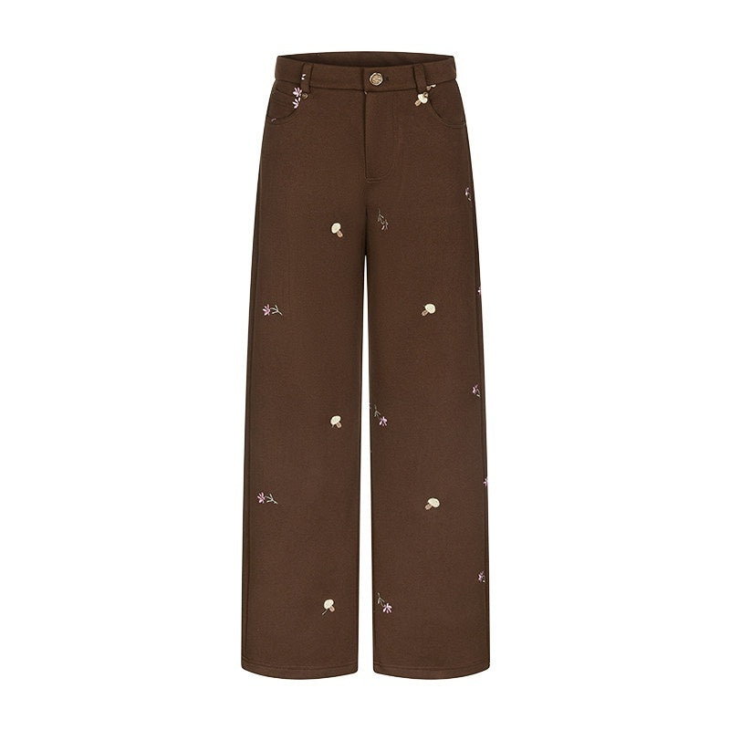BETWEENAND_Brown_Mushroom_Floral_Embroidery_Women&