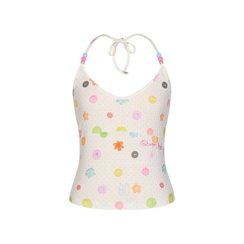 BETWEENAND_Colorful_Button_Halter_Neck_Women&