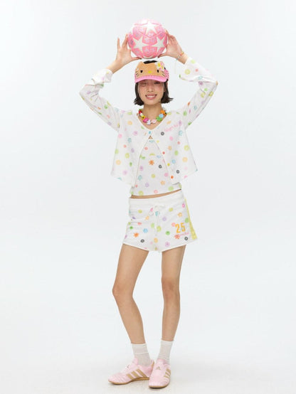BETWEENAND Colorful Button Halter Neck Women&