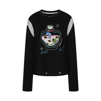 BETWEENAND_Dolphin_Lucky_Bottle_Patchwork_Rhinestone_Print_Women&