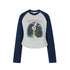 BETWEENAND_Double_Bow_Puppy_Print_Raglan_Crop_Women&