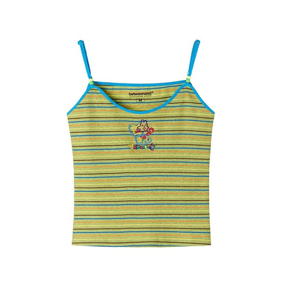 BETWEENAND_Embroidered_Striped_Strappy_Slim_Fit_Women&