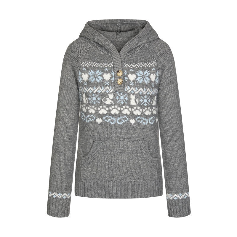 BETWEENAND_Fair_Isle_Jacquard_Hooded_Women&