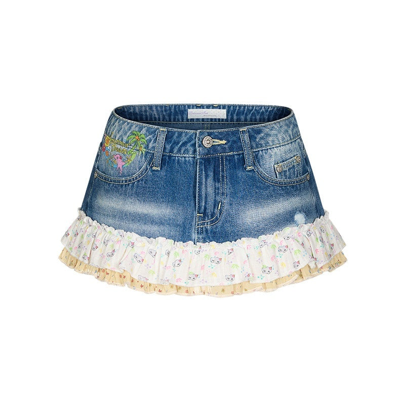 BETWEENAND_Floral_Patchwork_Tiered_High_Waist_Inner_Shorts_Women&