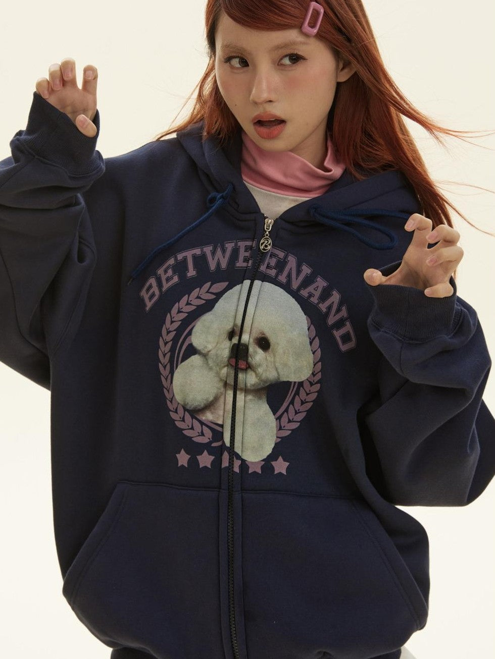 BETWEENAND Framed Dog Whimsical Digital Print Women&