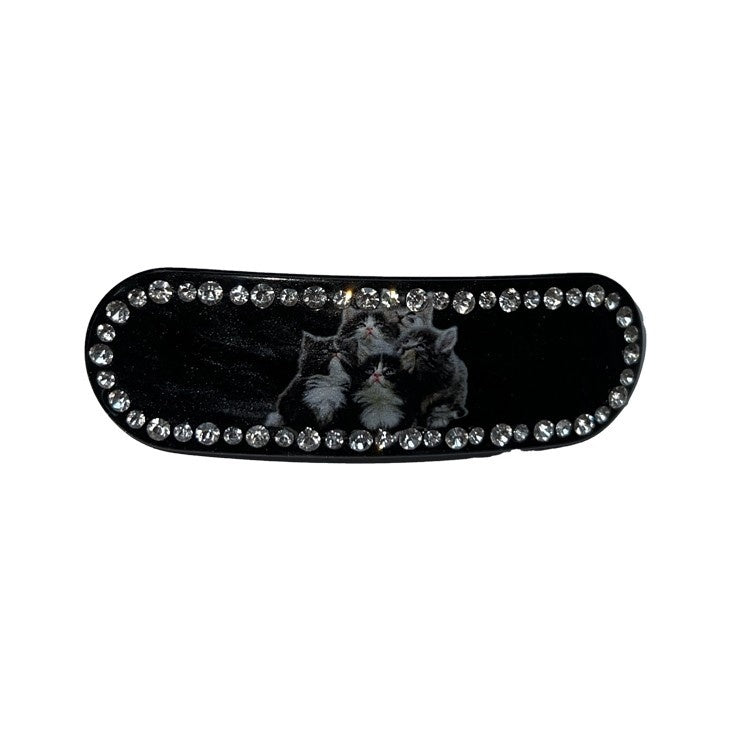 BETWEENAND_Gemstone_Blue_Cat_Motif_Side_Hair_Clip_Women&