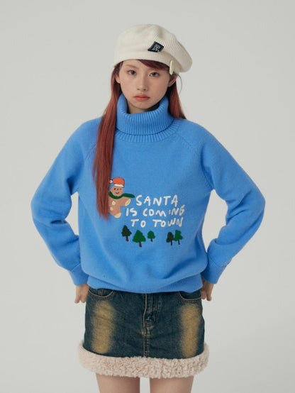 BETWEENAND Gingerbread Applique Pine Tree Terry Embroidery Women&