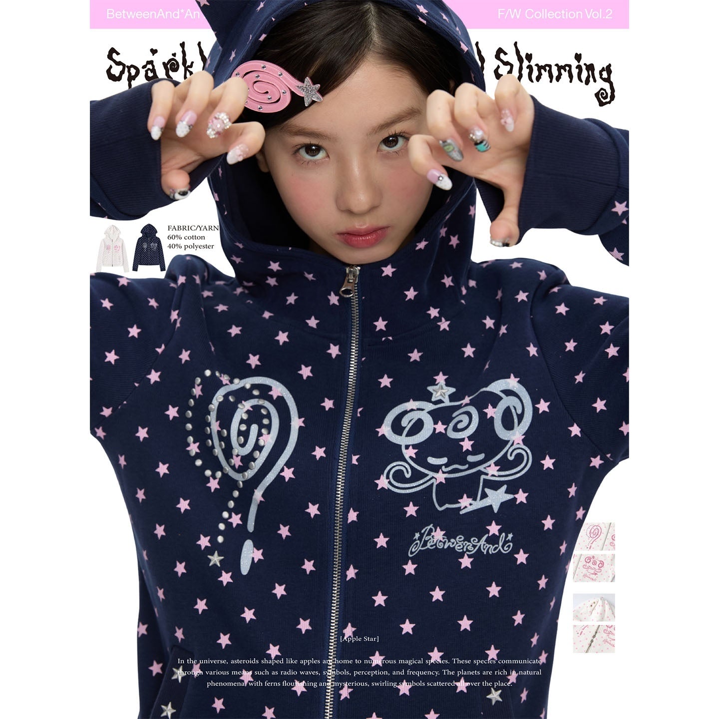 BETWEENAND_Glitter_Little_Devil_Double_Zipper_Slim_Fit_Women&