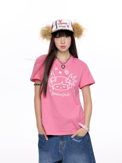 BETWEENAND Glitter Suiso Print Creative Women&