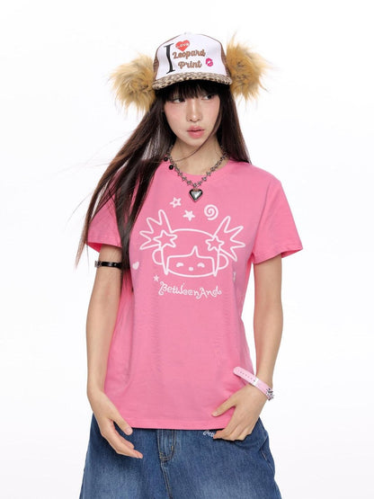 BETWEENAND Glitter Suiso Print Creative Women&