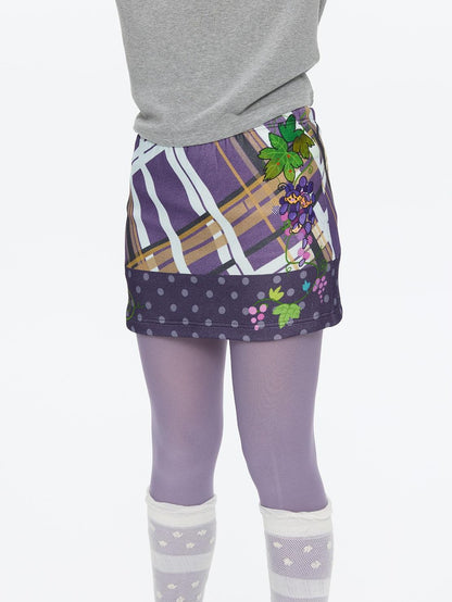 BETWEENAND Grape Purple Polka Dot Plaid Thick Bodycon Women&