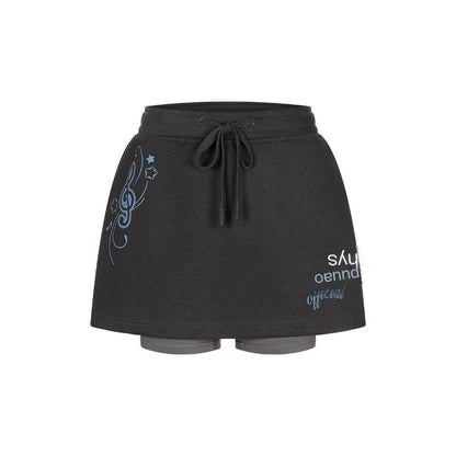 BETWEENAND_Gray_Casual_Music_Note_Embroidered_Print_Women&
