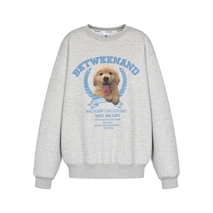 BETWEENAND_Gray_Tongue_Out_Puppy_Motif_Loose_Fit_Women&