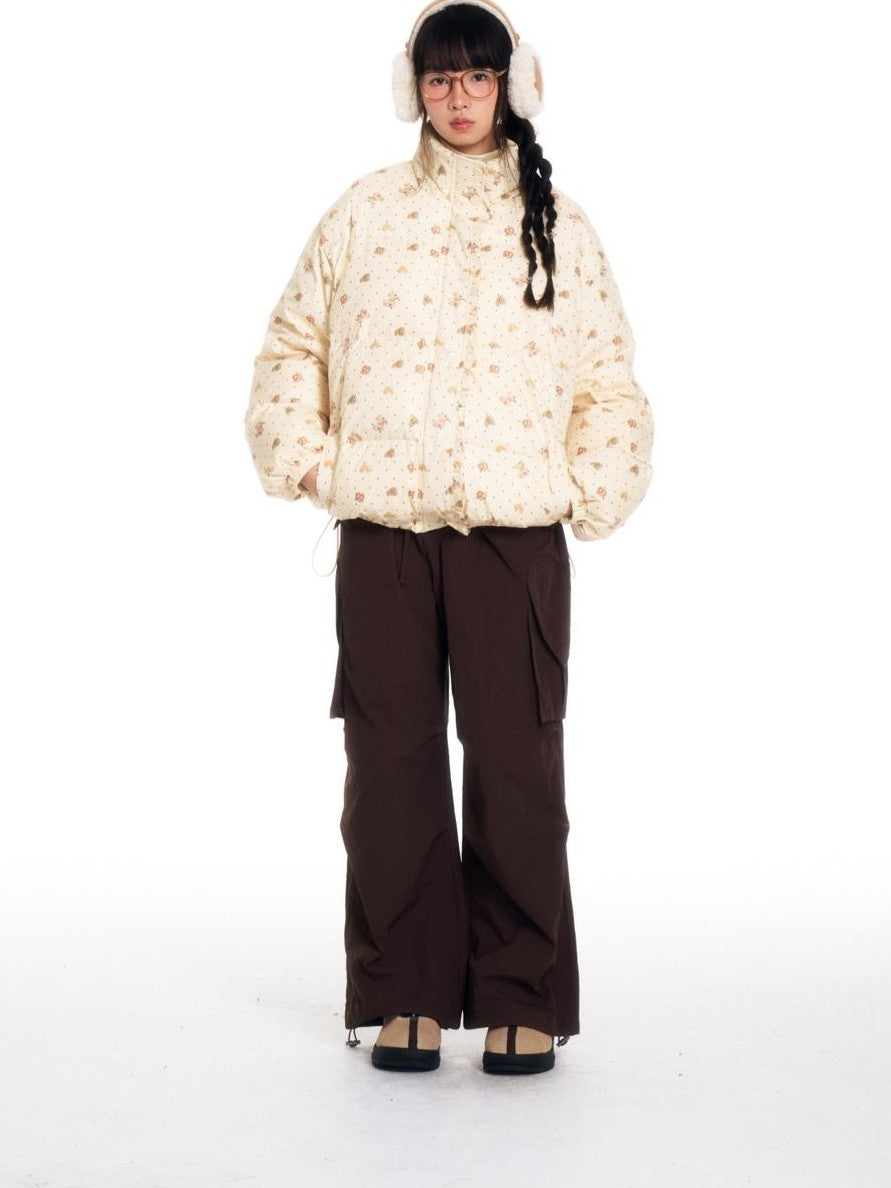 BETWEENAND Hand Painted Polka Dot Bear Embroidered Women&