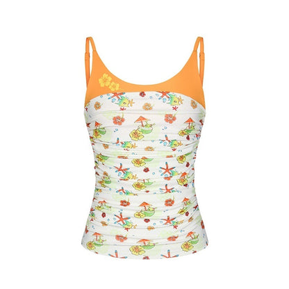 BETWEENAND_Hawaiian_Ruched_Colorblock_Allover_Print_Women&
