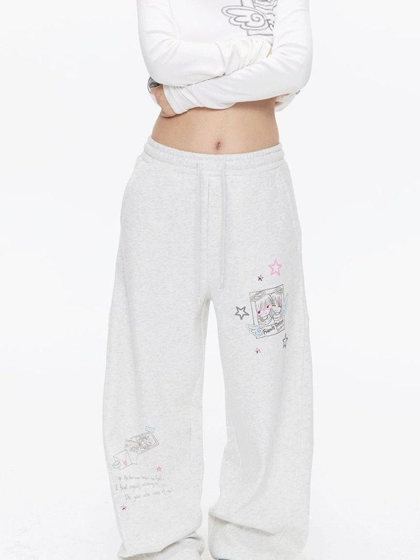 BETWEENAND Heather Gray Fleece Lined Straight Leg Mid Rise Women&