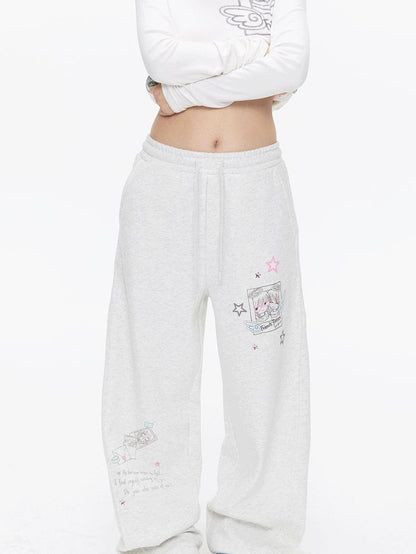 BETWEENAND Heather Gray Fleece Lined Straight Leg Mid Rise Women&