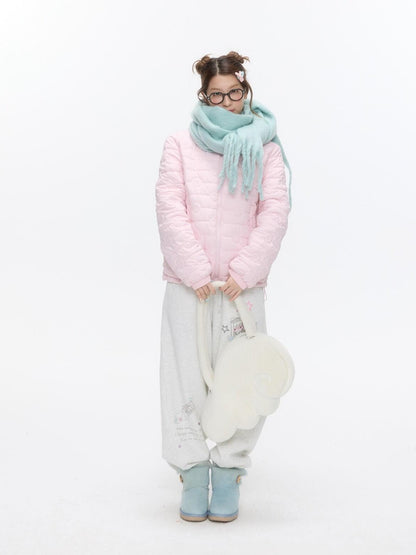 BETWEENAND Heather Gray Fleece Lined Straight Leg Mid Rise Women&