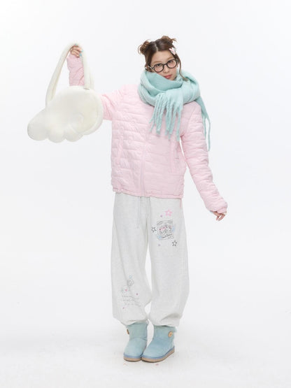 BETWEENAND Heather Gray Fleece Lined Straight Leg Mid Rise Women&