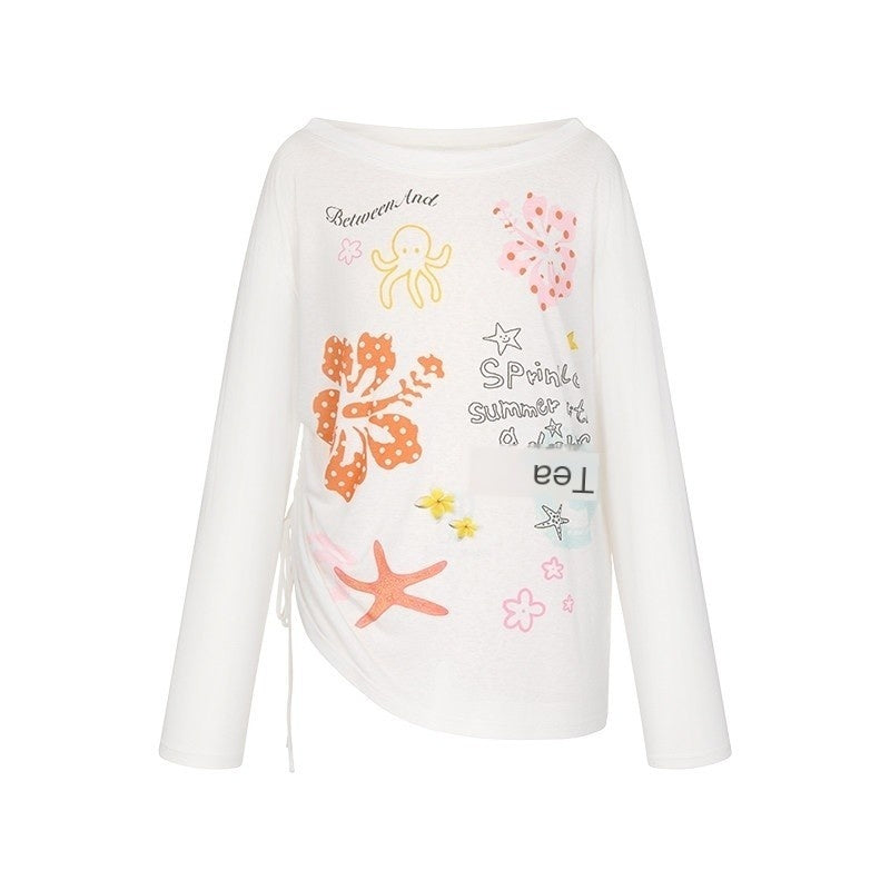 BETWEENAND_Hibiscus_Print_Off_Shoulder_Women&