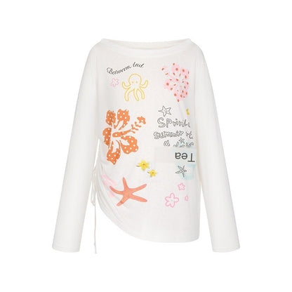 BETWEENAND_Hibiscus_Print_Off_Shoulder_Women&