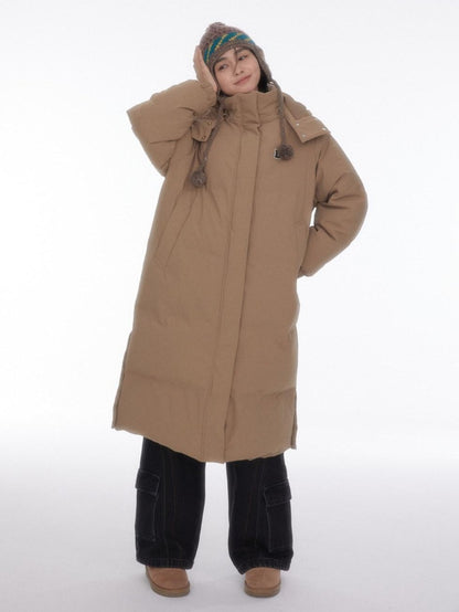BETWEENAND Hooded Zippered Loose Fit Korean Style Women&