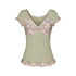 BETWEENAND_Leopard_Stripe_Lace_V-neck_Women&