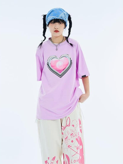 BETWEENAND Millennial Pink All Over Graffiti Print Women&