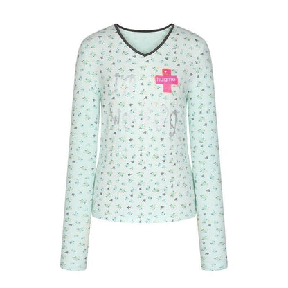 BETWEENAND_Mint_Allover_Print_V-neck_Loose_Women&