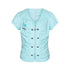 BETWEENAND_Mint_Blue_Polka_Dot_Puff_Sleeve_Cinched_Waist_Women&