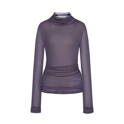BETWEENAND_Mock_Neck_Rolled_Hem_Semi_Sheer_Layered_Women&