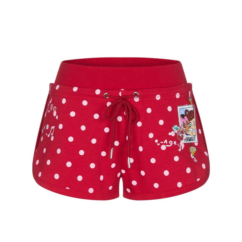 BETWEENAND_Multicolor_Beach_Polka_Dot_And_Leopard_Print_Slim_Women&