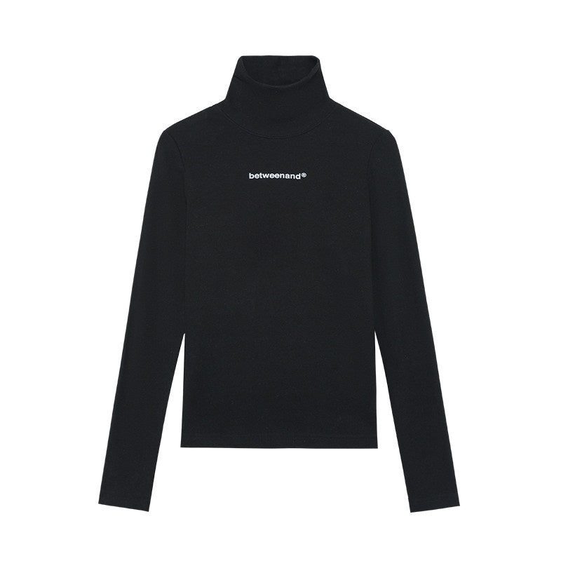 BETWEENAND_Multicolor_Logo_High_Neck_Fitted_Women&